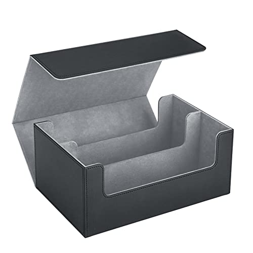 Grendly Multifunktions-Kartenbox Tragbares Kartenetui Organizer Aufbewahrungsbox Top Side-Loading Deck Case Game Cards Hobbies, Schwarz+