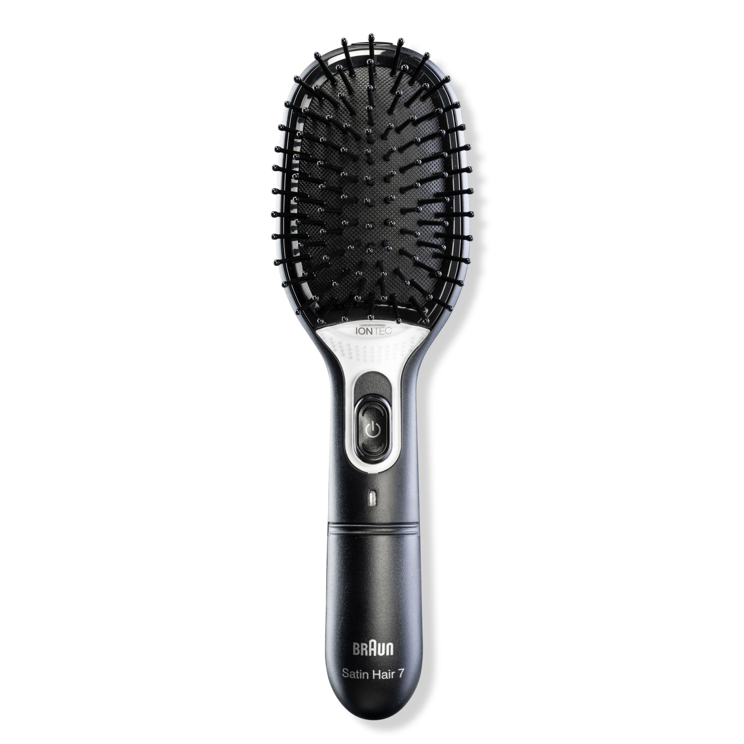 Braun Satin Hair 7 IONTEC Haarbürste, Haarbürste mit Ionentechnologie zur Förderung des Glanzes, BR710, schwarz