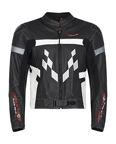 Rider-tec-Jacke Kombination Leder Road, schwarz/weiß/rot, Größe M