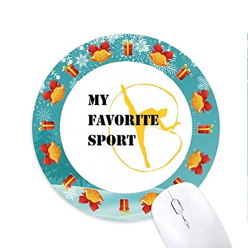 Wie Sport Fitness Balanced Künstlerische Gymnastik Mousepad Rund Gummi Maus Pad Weihnachtsgeschenk