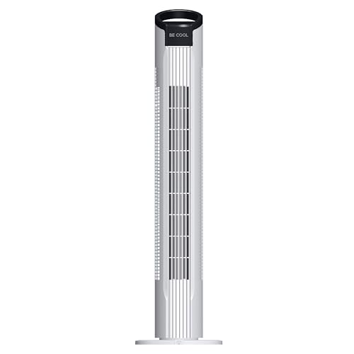 Be Cool Turm-Ventilator – Effektiver Lüfter für Innenbereich, 3 Geschwindigkeitsstufen, schlankes Design, geräuscharmer Betrieb – 78 cm, Weiß