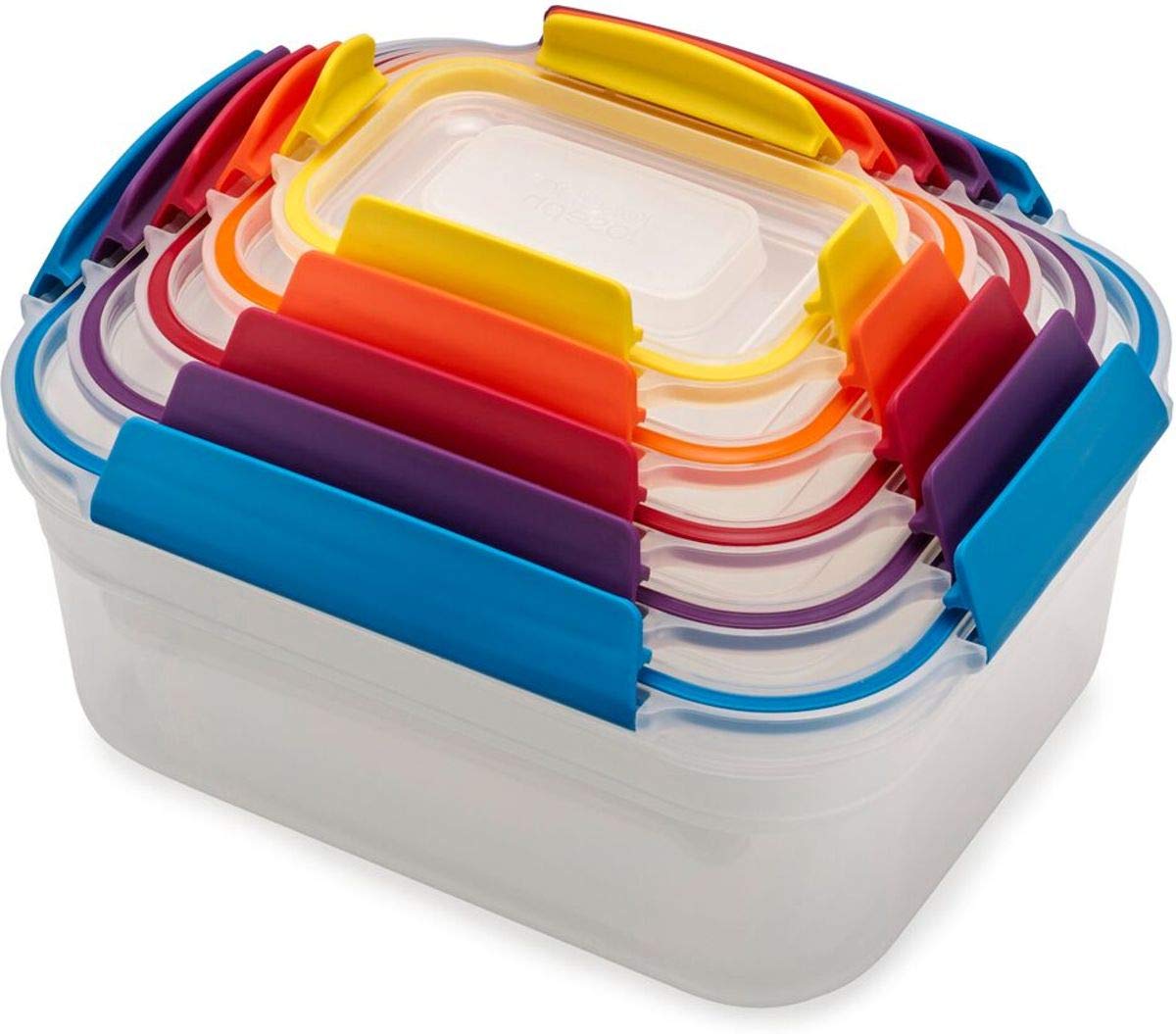 Joseph Joseph Nest Lock, 5 Stück Kunststoff Küche Lebensmittel Lagerung aufbewahrungsbox mit Deckel, auslaufsicher, luftdicht, platzsparend, BPA frei- Multicolour