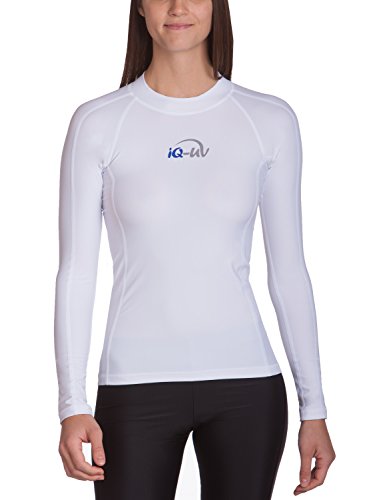 IQ UV Schutz Shirt Damen UV-Schutz Schwimmen Tauchen, weiß (White), S