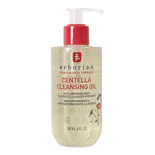 Erborian Centella Cleansing Oil – ölbasierter Make-Up Entferner mit beruhigendem Centella Asiatica, 180 ml