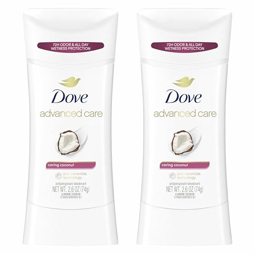 Dove Advanced Care Antiperspirant Deodorant, Caring Coconut, 2.6 Ounce, Twin Pack by Dove