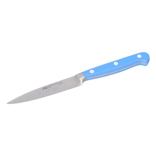 STUBAI hochwertiges Spickmesser geschmiedet | 100 mm | Fischmesser Küchenmesser aus Edelstahl für müheloses Schneiden von Fisch, Fleisch & Lebensmitteln, spülmaschinenfest, blauer Griff