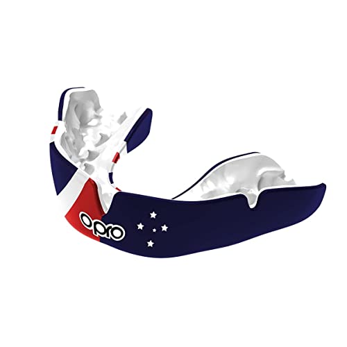 OPRO Mundschutz für Zahnarzt, mit revolutionärem Käfig für ultimativen Komfort, Schutz und Passform, Zahnfleischschutz für Rugby, Boxen, Hockey, MMA (Australien, Erwachsene)