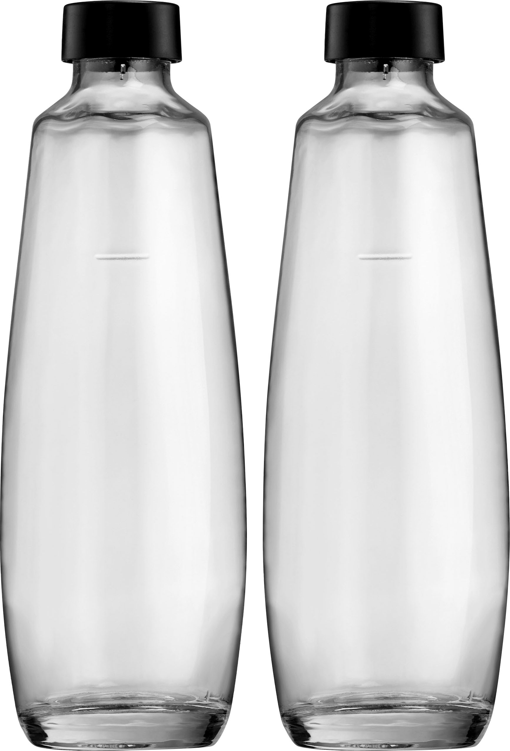 SodaStream DuoPack Glasflache, Ersatzflaschen geeignet Wassersprudler Duo, 2X 1L Fassungsvermögen, Schwarz, 10x19.5x29