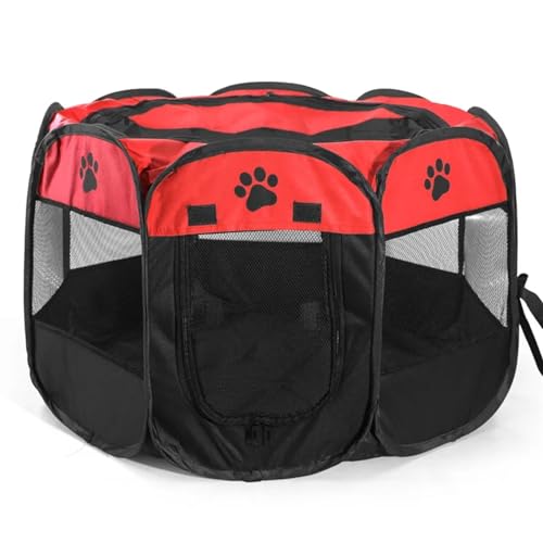 Tipi Zelt für Haustiere Haustierzelt, tragbar, faltbar, faltbar, for Katzen und Hunde, langlebig, for Katzen und Hunde (Color : Red, Size : S)