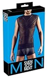 Svenjoyment Underwear Herren 21609781731 Mesh Shirt mit Wetlook, X-Large, Schwarz (Nero 001)