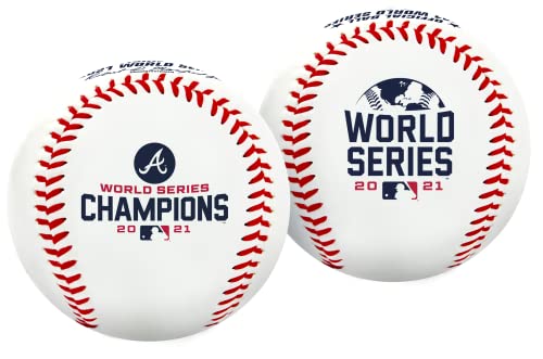 Rawlings Offizieller Weltmeister 2021 | Atlanta Braves | Gedenk-Baseball | Classic White