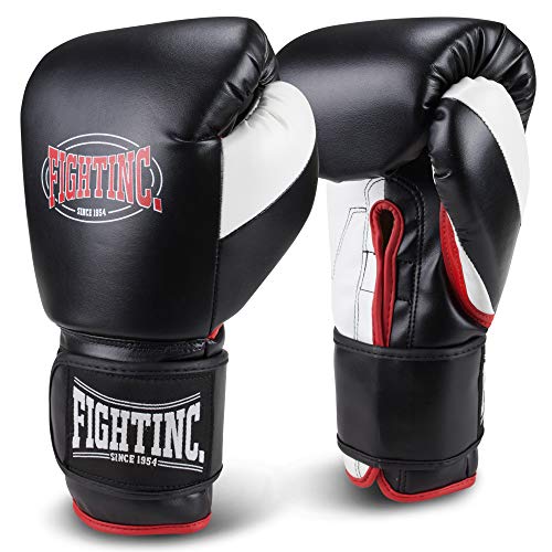 Fightinc. Boxhandschuhe Legacy Leder schwarz/rot (001) 16 Oz