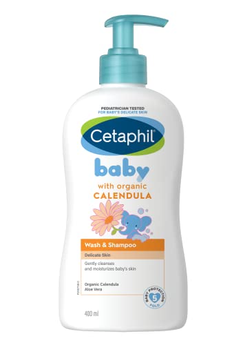 Cetaphil Baby Wash & Shampoo with Organic Calendula, 13.5 Fl. Oz