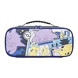HORI Nintendo Switch Cargo Pouch Compact (Pikachu, Gengar, & Mimikyu) - Split Pad Compact Compatible Travel Case Pokémon - Officially Licensed