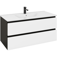 OPTIFIT Waschtischunterschrank 'OPTIpremio 2510clarus' weiß, schwarz 102 x 47,8 x 47 cm