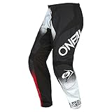O'NEAL | Motocross-Hose | Enduro MX | Maximale Bewegungsfreiheit, Leichtes, Atmungsaktives und langlebiges Design | Pants Element Racewear V.22 | Erwachsene | Schwarz Weiß Rot | Größe 30/46