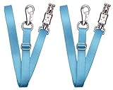 Loaged Verstellbare Nylon-Kreuzbänder (2 Stück), Kreuzbinder mit Panikverschluss und Bull-Schnappverschluss, verstellbar von 113 cm bis 198,9 cm (Hurricane-Blau)