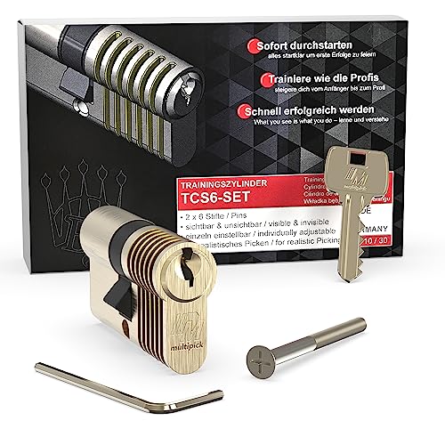 Manipulationszylinder Standard/Profi 5 Stifte, Übungszylinder zum Lockpicking made in Germany von Multipick