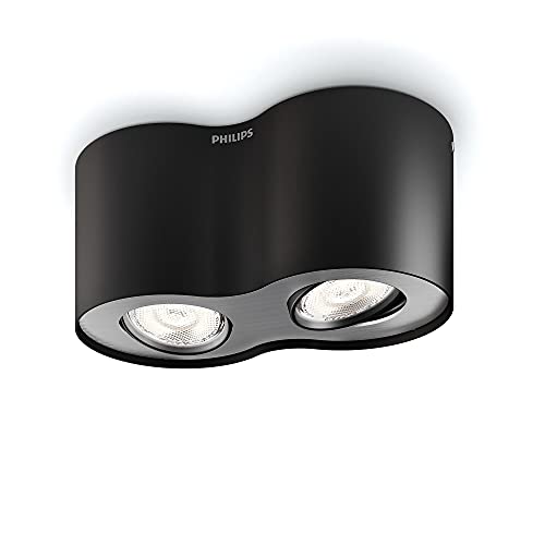 Philips myLiving LED Spot Phase 2-flammig Metall 4.5 W schwarz 533023016