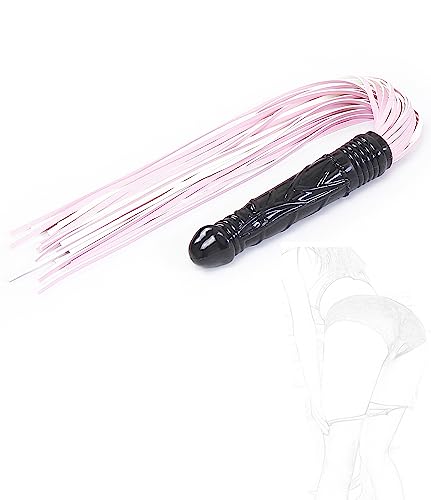 JINGHUA3 Dildo Mit Peitsche SM Analdildo Anal Plug Penis Nachbildung Realistischer Dildo Fetisch Dilator Masturbation Stimulation G-Punkt Sex Spielzeug Für Frauen Und Männer Paare (Schwarz + Rosa)