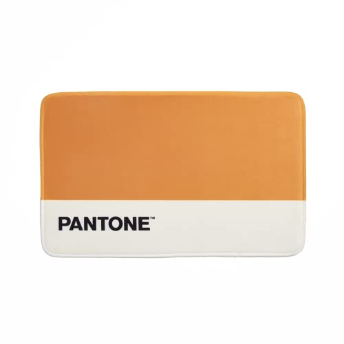 Pantone™ Badezimmerteppich aus Memory-Schaum, bequem und saugfähig, Rückseite aus SBR-Gummi, 50 x 80 cm, Ocker