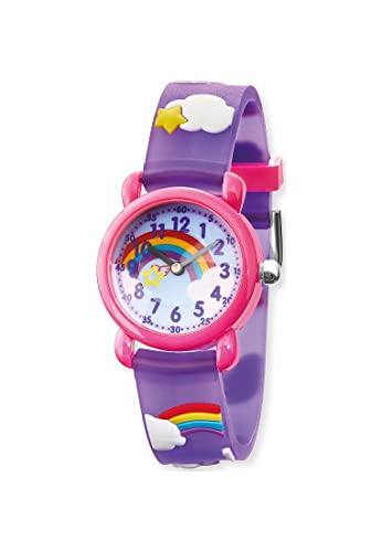 Herzengel Kinder-Uhr Regenbogen Multicolor analog Quarz HEWA-Rainbow