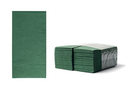 Zelltuchservietten Tissue 33x33 cm, 2-lagig, 1/8 Falz, dunkelgrün, 1280 Stück je Karton, Servietten intensive Farben, hochwertige Tischdekoration günstig kaufen