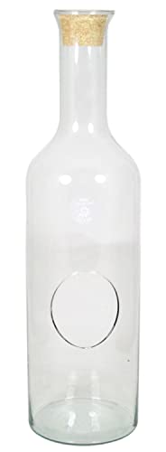 INNA-Glas Terrarium Flasche Glas Draco mit Korken, klar, 55 cm, Ø 15 cm - Dekovase