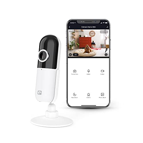 Garza WLAN-Innenkamera mit Bewegungsmelder mit Sprachassistent Alexa und Google Home