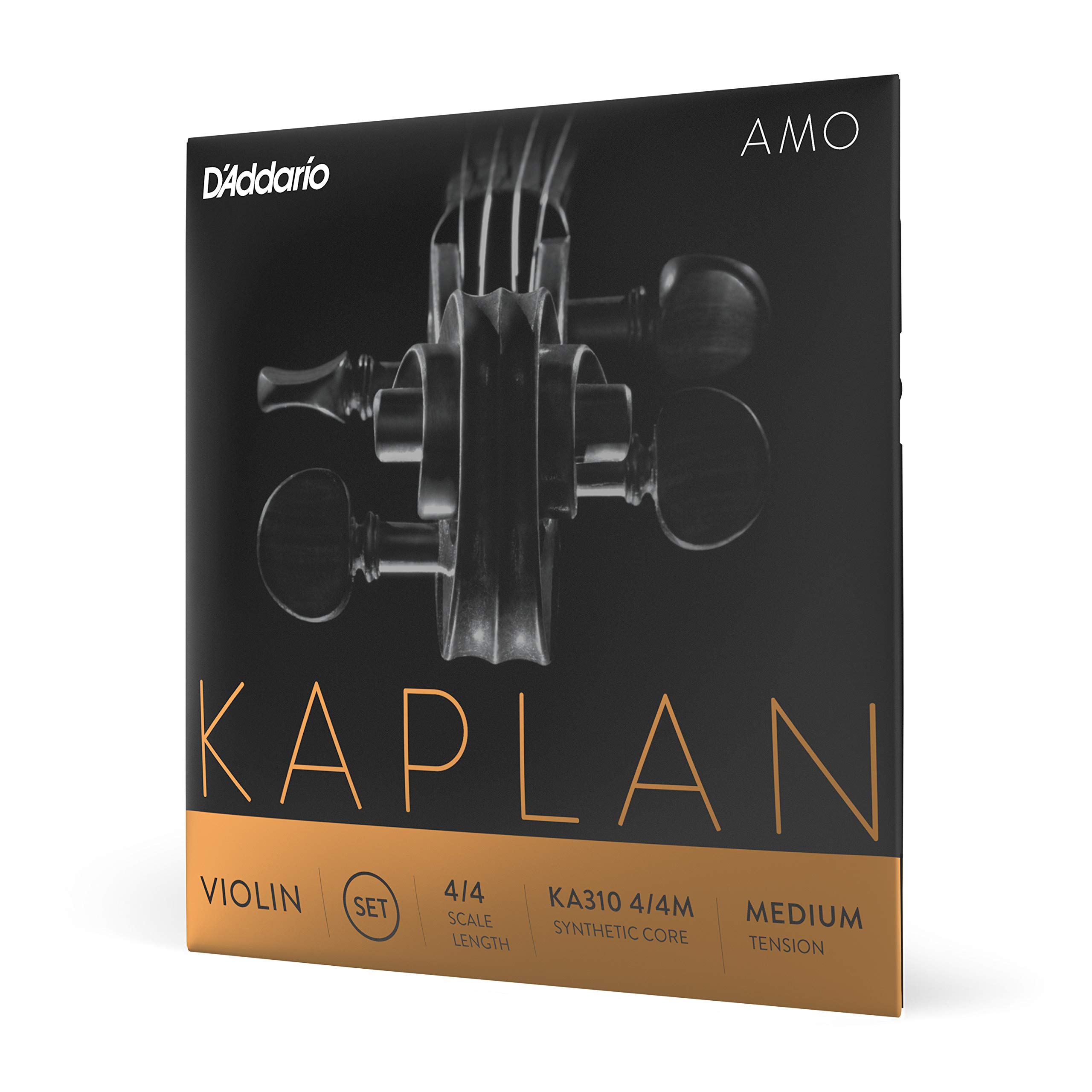 D'Addario Kaplan Amo Violinsaiten - Vollständiger Satz - KA310 4/4M - Violinsaiten - 4/4 Skala, Mittlere Spannung
