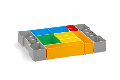 Sortimentskasten Kleinteile Kunststoff | Bosch Sortimo L-BOXX 102 Insetboxenset H3 | Erstklassige Sortierboxen für Kleinteile | Werkzeugkiste leer