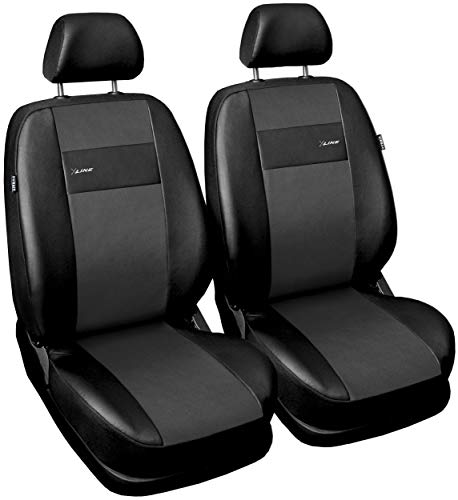 GSC Sitzbezüge Auto Vordersitze Universal Autositzbezüge Schonbezüge Vorne Kunst Leder X-LINE, kompatibel mit Mitsubishi ASX