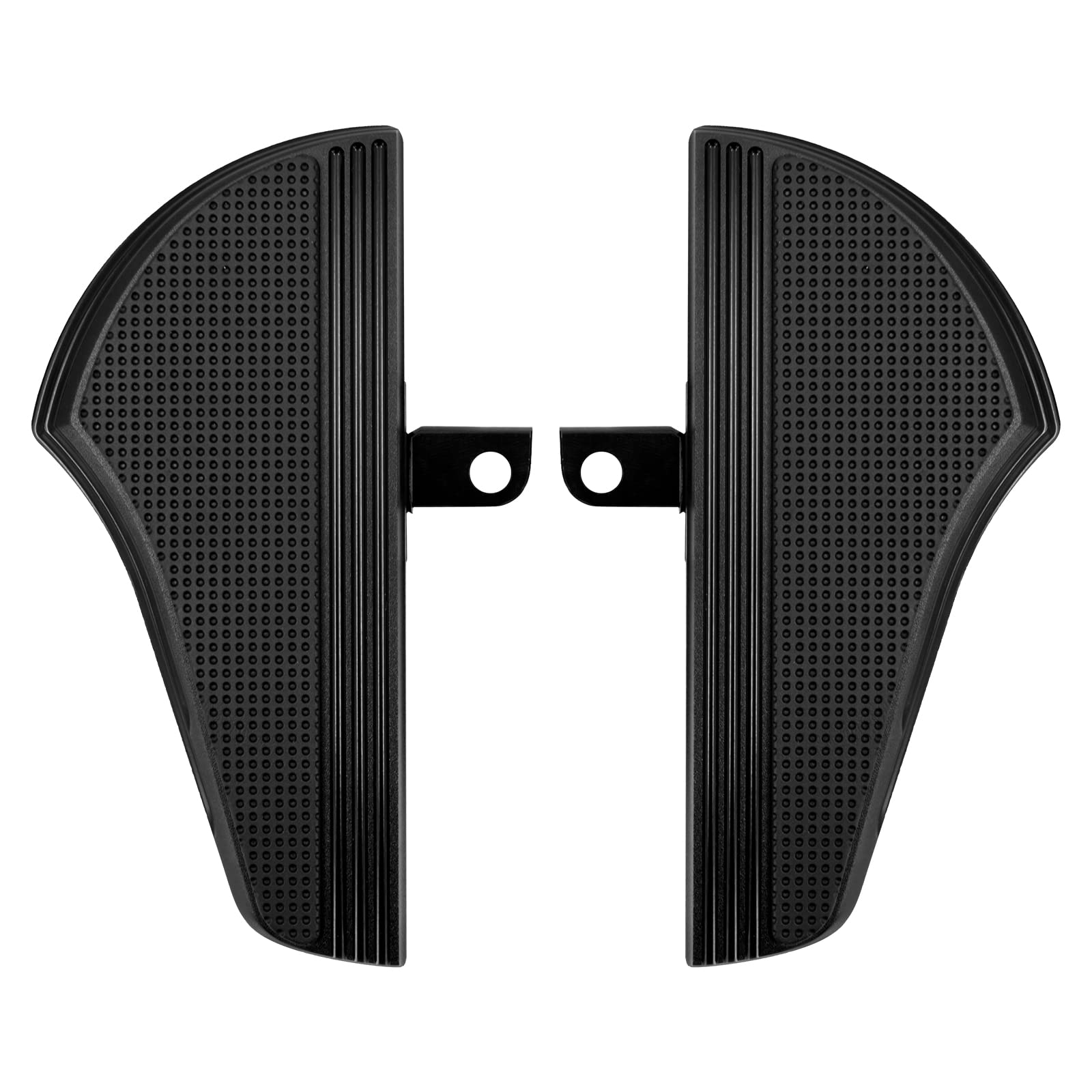 HDBUBALUS Motorrad-Fußbrett für Beifahrer, schwarz, CNC-Stecker, Fußrasten, passend für Harley Touring Softail