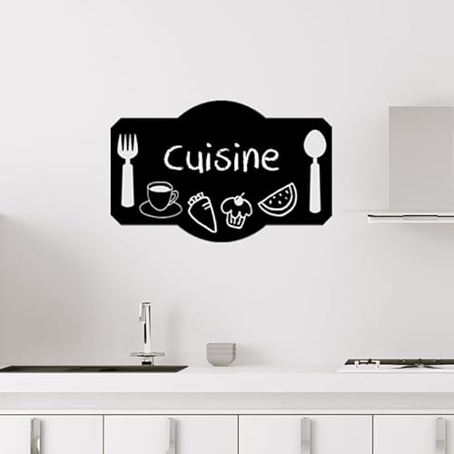 Aufkleber für Tafel, selbstklebend, abwischbar, Design Küchenplatte, 90 x 140 cm