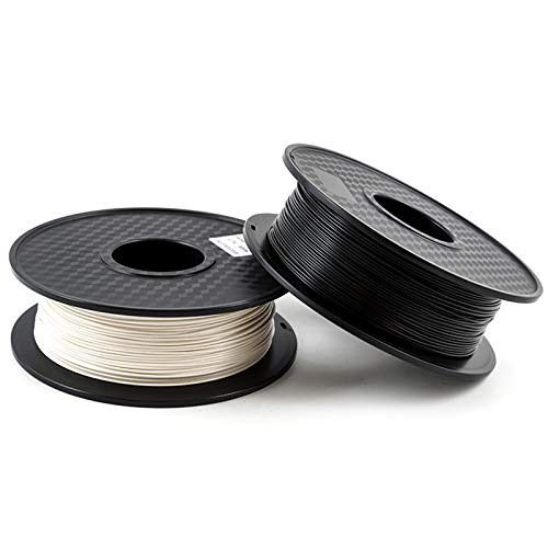 ABS-Filament 3D-Druckfilament ABS Flammhemmendes Material 1,75 Mm, 1,6 Kg Spule 3D-Druckermaterial Weiß Schwarz ABS (insgesamt 2 Rollen, Jeweils 0,8 Kg)
