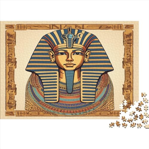 2023 Hölzern Puzzle Ägyptischer Pharao, Familienurlaub-Puzzle 1000 Teile Puzzles, Puzzles,Hausdekoration, Erwachsene