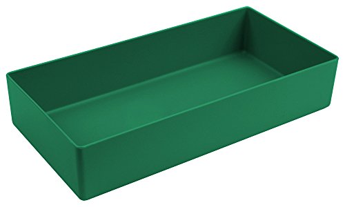 Kunststoff-Einsatz-Kasten grün, Höhe 40 mm, LxB = 198x99 mm, Eco-Pack = 20 Stück