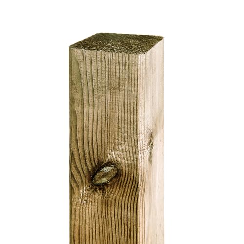 HaGa® Holzpfosten 5 Stk. 7x7cm in 180cm Höhe - Robuster Kiefernholzpfosten, grüne Kesseldruckimprägnierung, Wetterfest, für Zaunbau & Gartenprojekte