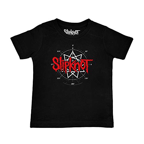 Metal Kids Slipknot (Star Symbol) - Kinder T-Shirt, schwarz, Größe 164 (13-14 Jahre), offizielles Band-Merch