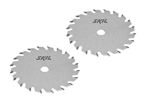 Skil Sägeblatt-Set 2-teilig (hartmetallbestückt, ø 85 mm, Werkzeugaufnahme ø 10 mm, für Handkreissägen) 2610Z07905, grau
