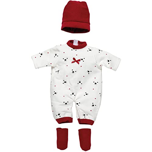 Llorens Puppenkleidung für 40-42cm Puppen, Pyjamaset mit Mütze, Puppenzubehör