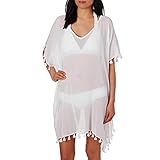 Seafolly Damen Amnesia Kaftan Pareos, Weiß (White), One Size (Herstellergröße:O/S)