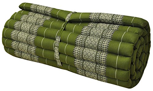 Wilai Kapok Thaikissen, Rollmatte breit (81814 - grün)