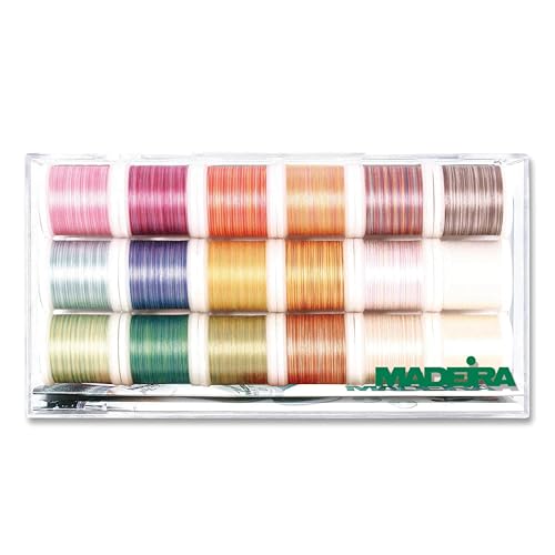 Cotona Multicolor – Premium 100% ägyptische Baumwolle Quilten Stickgarn 18 x 200 m | Madeira