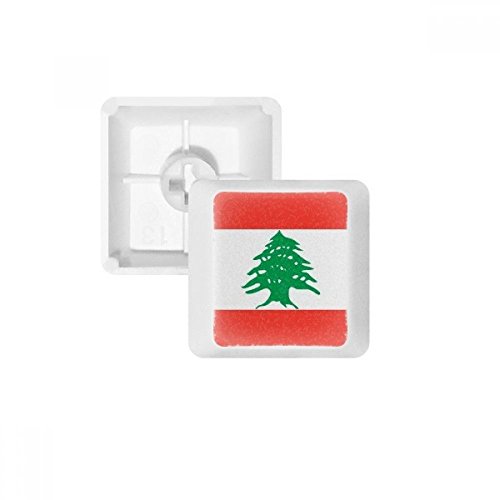 Libanon National Flagge Asien Country PBT Tastenkappen für Mechanische Tastatur Weiß OEM-Nr. Markieren Print Mehrfarbig Mehrfarbig R2