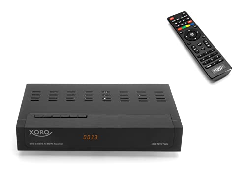 Xoro HRM 7670 TWIN Full HD HEVC DVB-T/T2/C Kombi Receiver (HDTV, HDMI, Mediaplayer, USB 2.0, LAN, PVR Ready, 12V) schwarz