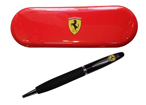 Ferrari Kugelschreiber Maranel, elegantes Logo, Harz mit Metalletui 57189 schwarz