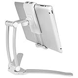 Macally StanDWALLMOUNT StanDWALLMOUNT 2-in-1 Wandhalterung und Arbeitsplatte/Tischständer für Tablet/Smartphone bis 11 Zoll (27,9 cm)