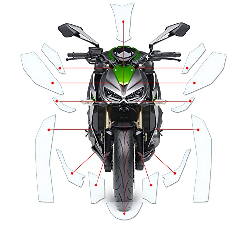 Steinschlag Lackschutzfolie Kratzschutz Transparent geeignet für Kawasaki Z1000 2014-2017