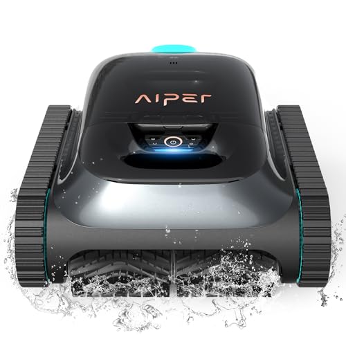 AIPER Scuba S1 Kabelloser Roboter Poolreiniger, Wandkletternder Poolroboter Staubsauger, WavePath Navigation 2.0 mit Periodischer Reinigung, Dauert 150 Minuten für Eingelassene Pools bis zu 150㎡
